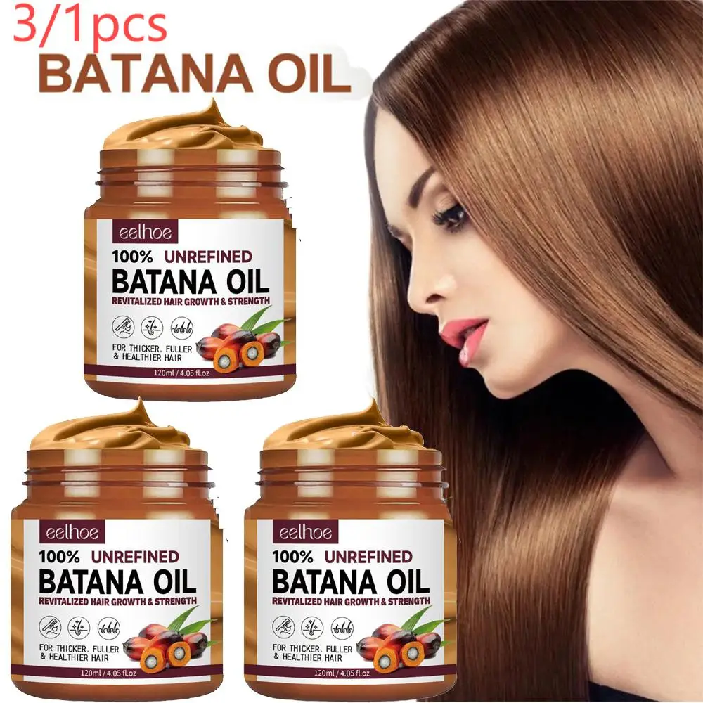 

100% натуральное масло Батана для ухода за волосами для мужчин и женщин, разглаживающее, питательное, увлажняющее, способствует здоровью ухода за волосами
