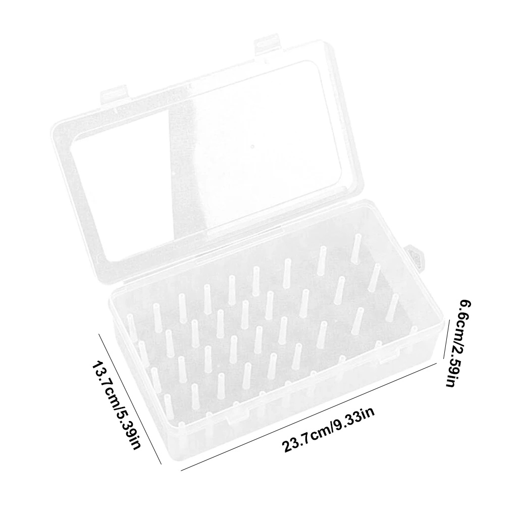 Sewing Thread Box 42 Spools Plastic Storage Case Home Cross-stitch Sew Double Lock Organizer Container Supplies