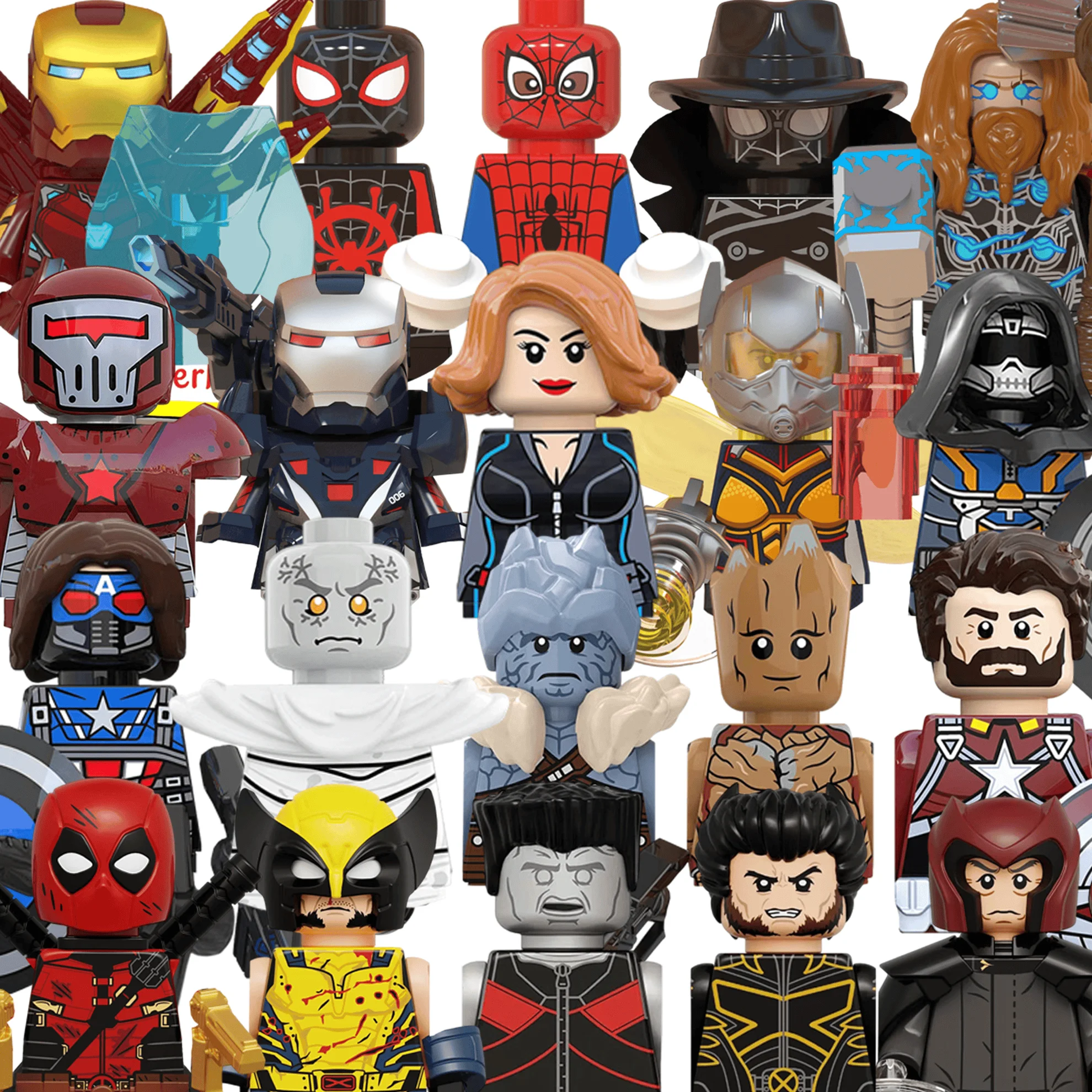 

Marvel toy building blocks toys MINI brick Wolverine Iron Man Thor Assemble 3D dolls toys holiday gifts