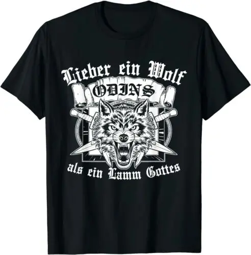 Neu Lieber Ein Wolf Odins Als Ein Lamm Gottes Wikinger Premium T-shirt