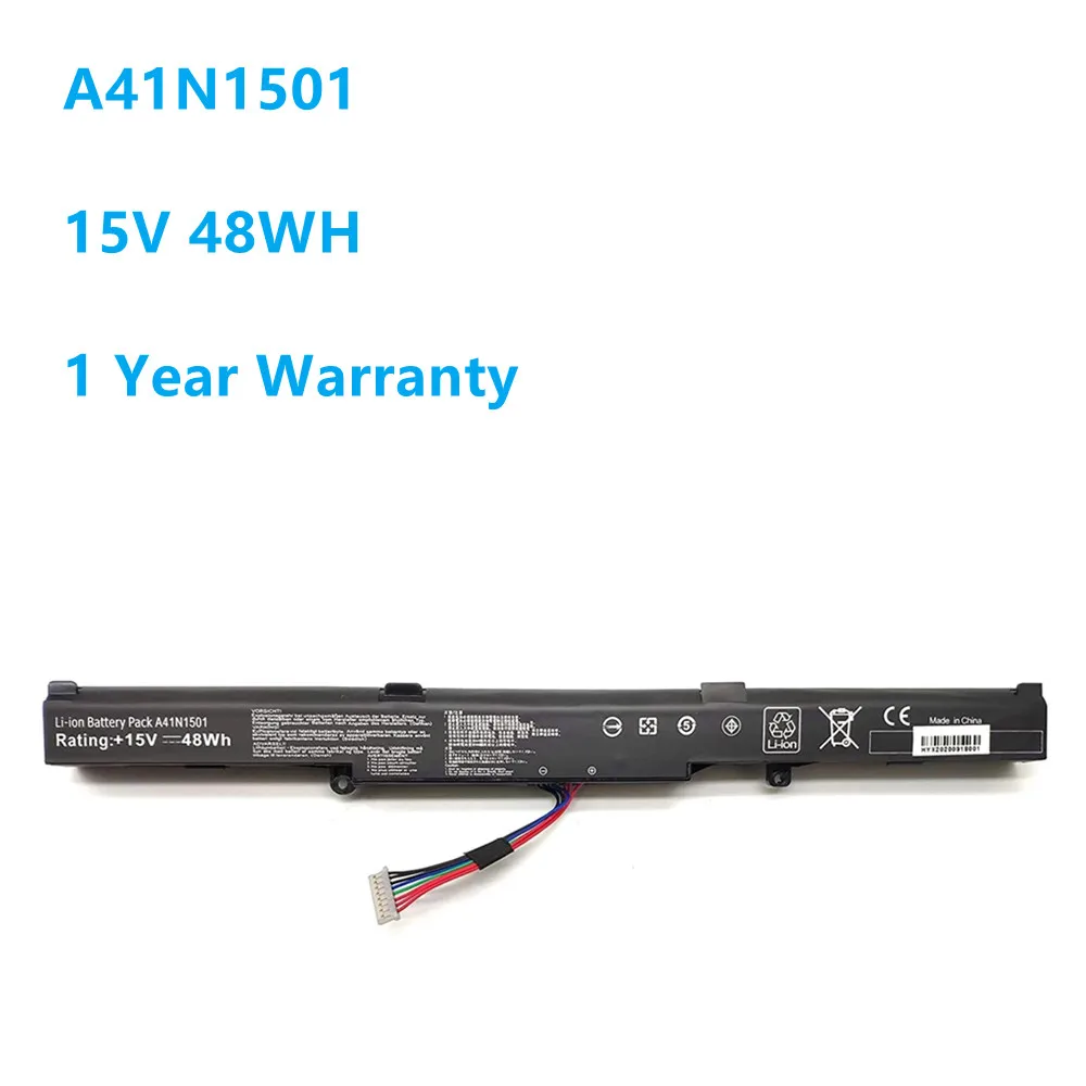 15V 3200mAh A41N1501 Laptop Battery for ASUS GL752JW GL752 GL752VL GL752VW N552 N552V N552VW N752 N752V N752VW N752VX A41LK9H