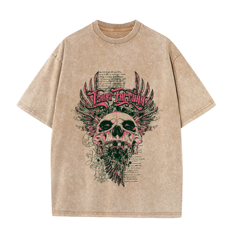 เสื้อผู้หญิงแบบสวม Unisex สไตล์สตรีทแวร์ ลายหัวกะโหลก ไซส์พลัส เสื้อผ้าผู้หญิง เสื้อผู้หญิง เสื้อยืดผู้หญิง แฟชั่นฮาราจูกุ เสื้อผ้าสไตล์โกธิค