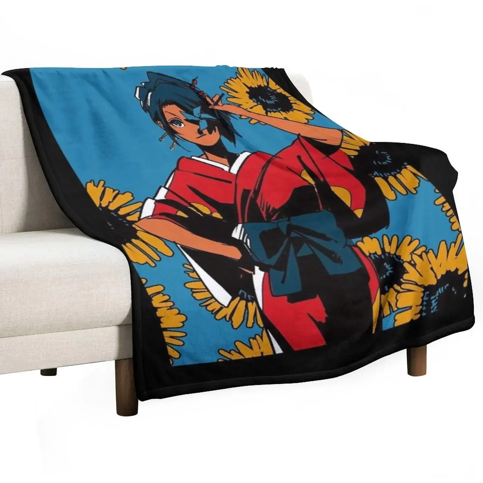 

Samurai Champloo Fuu Spread 1 Throw Blanket Flannel Sofa Quilt Baby For Decorative Sofa Blankets