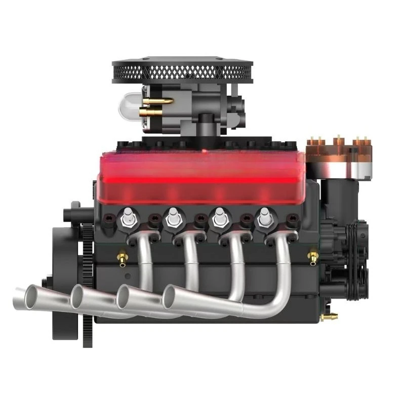 

Methanol four-stroke eight-cylinder engine model, metal assembly engine assembly, can be started to send gifts