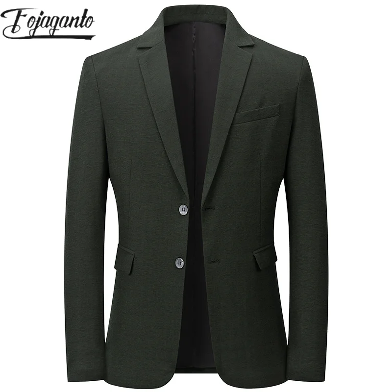 

FOJAGANTO 2024 Casual Suit Blazers Men Slim Fit Business Fashion Coat High Quality Design Hot Casual Suit Blazers Men