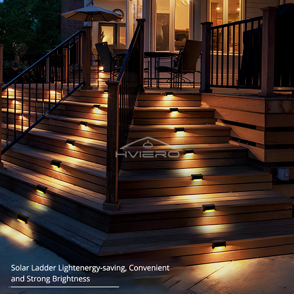 1/4/8/12/16X Solar Led Outdoor Garten Lichter Warm Weiß Wasserdicht Nacht Treppen Zaun Villa Campus Bauernhof Park Dekor Beleuchtung Lampen