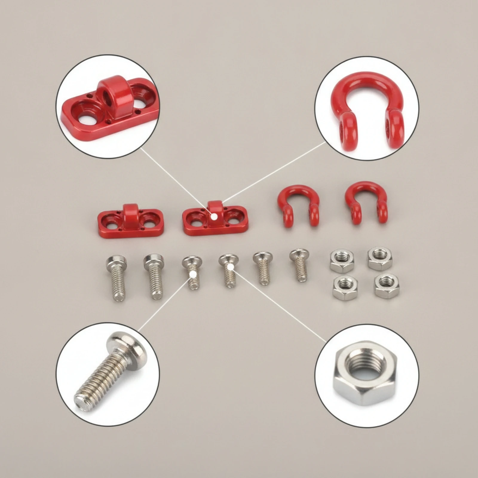 Model Chain with Hooks Long-Lasting Miniature Rescue Chain Lifting Sling Compact Rigging Accessory Rugged for Hobbyists