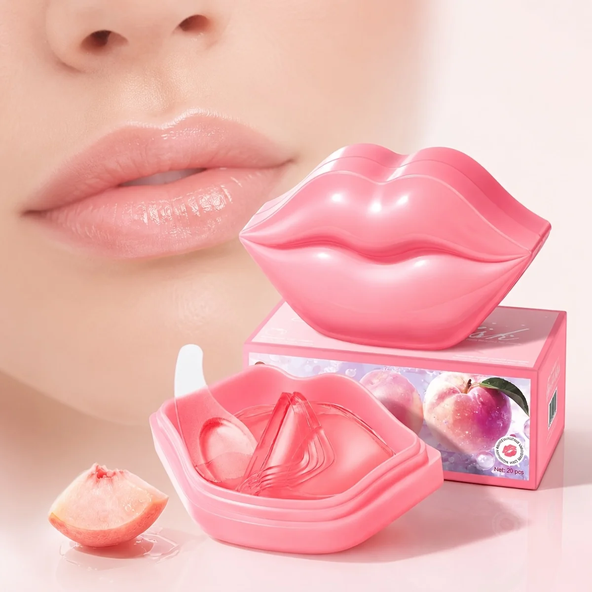 20PCS Lip Mask, Hyaluronic Acid Lip Patches, Hydrating Moisturizing Lip Care, Lip Sleeping Mask, Dry Chapped Lips Care, Soothing