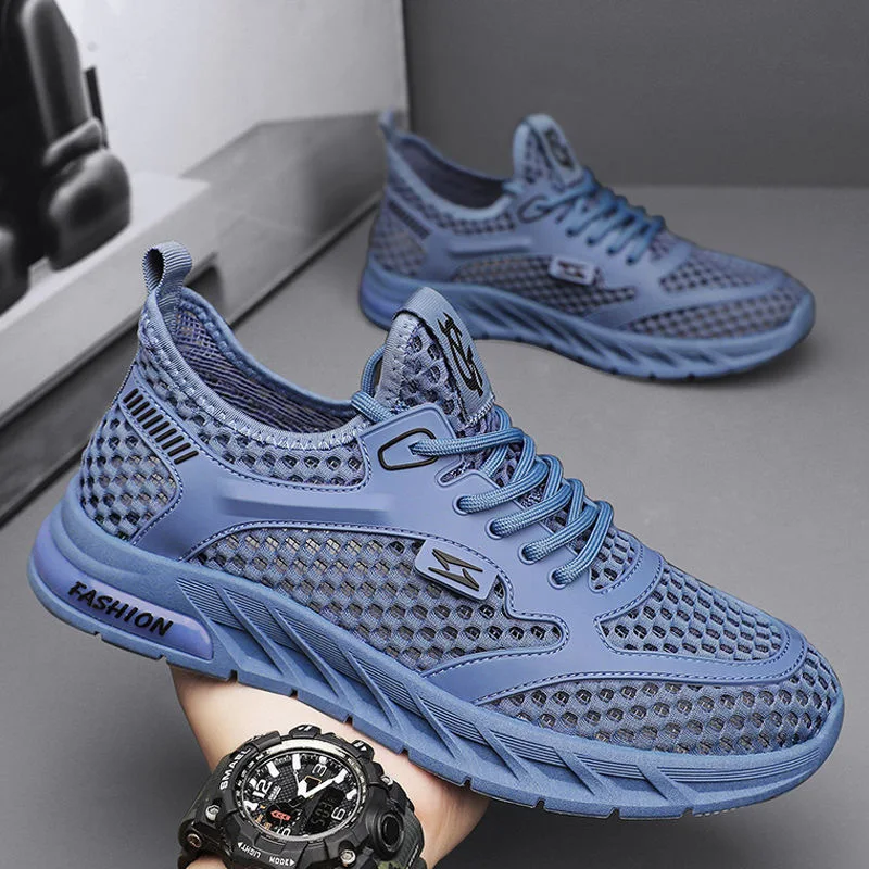 New Fashionable Men's Delicate Comfortable Flexible Breathable Anti Slip Wear-resistant Mesh Casual Sports Shoes Sneakers