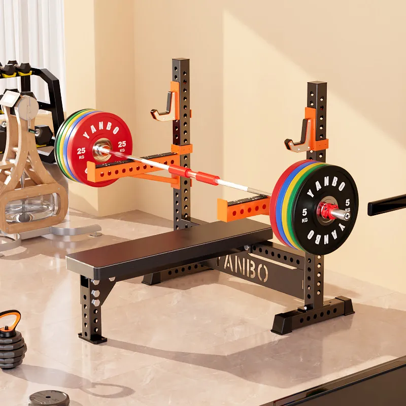 Bench Press Rack, Commercial Multi-functional Weight Bed, Home Barbell Set, Professional Fitness Equipment
