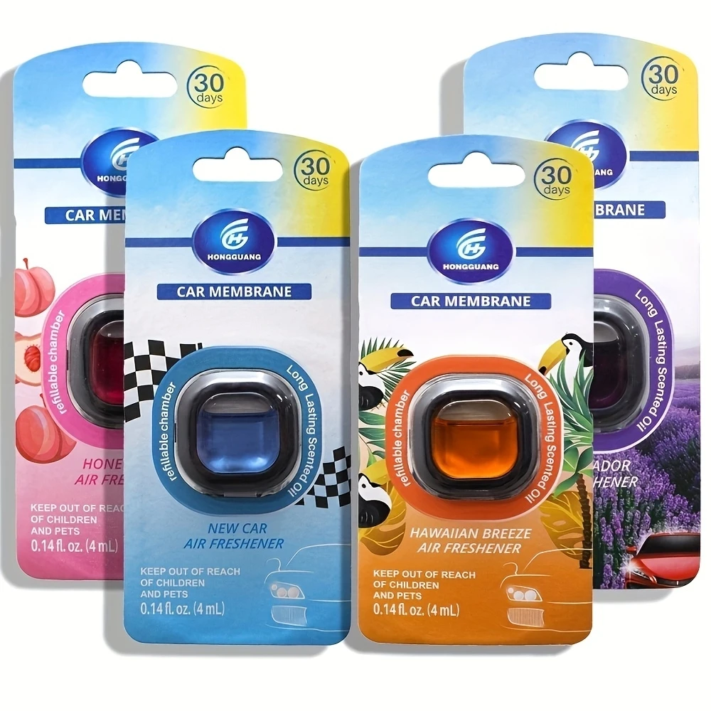 4ml/0.14 Fl Oz Car Vent Clip Freshener - Eliminate Odors, Freshens Air, Compact Design - Odor-Fighting Car Freshener Vent Clip