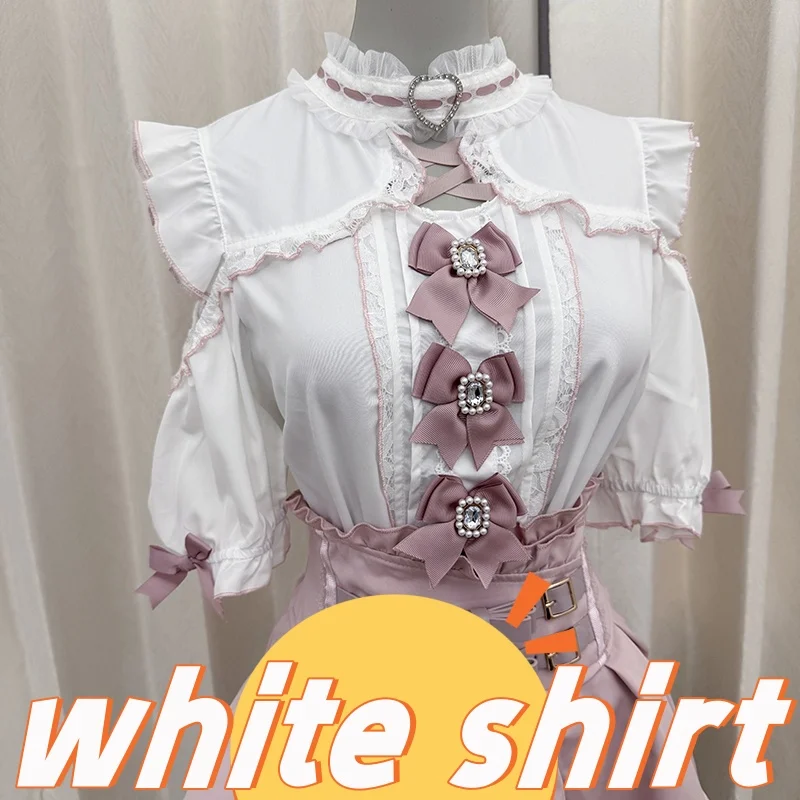 white pink shirt