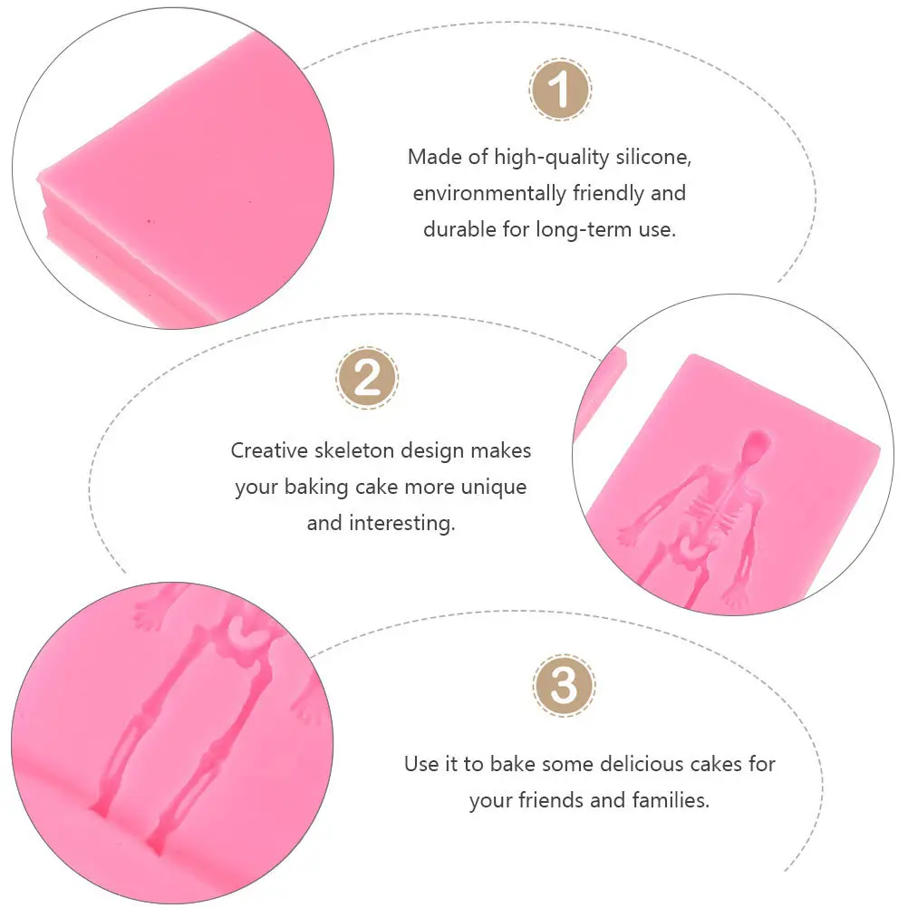 2 uds molde de silicona para Halloween, molde para pastel, herramienta para hornear DIY, molde único para hacer pasteles de Chocolate, molde de silicona