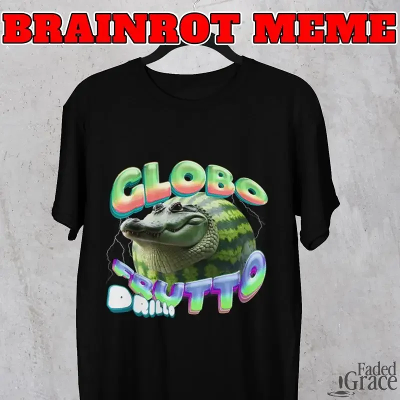 Globo Frutto Drillo Italian Brainrot Meme T Shirt Funny Viral Humorous Trendy Italy Core Internet Joke