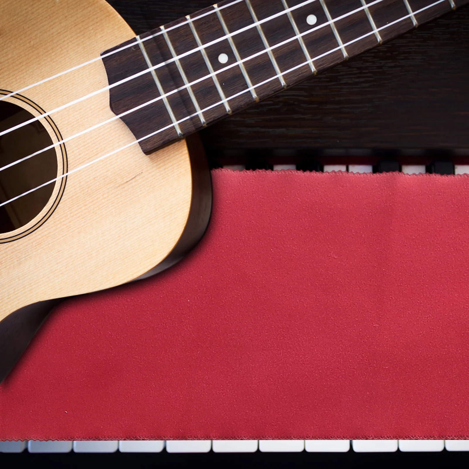 

Piano Keyboard Protective Cover 127x15x0 2cm Red Wool Washable Dust Proof Keyboard Instrument Parts Accessories