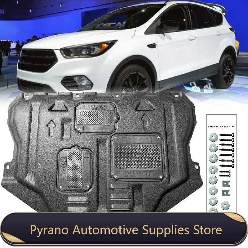 

For Escape Kuga 2013-2019 Black Under Engine Guard Plate Splash Shield Mud Fender Cover Mudguard Protector