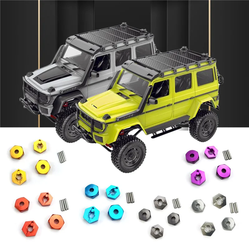 FBIL-3Set 12mm コンバイナーホイールハブ六角アダプター MN86K MN86KS MN86 MN86S MN G500 1/12 RC カーアップグレードパーツアクセサリー用、レッド