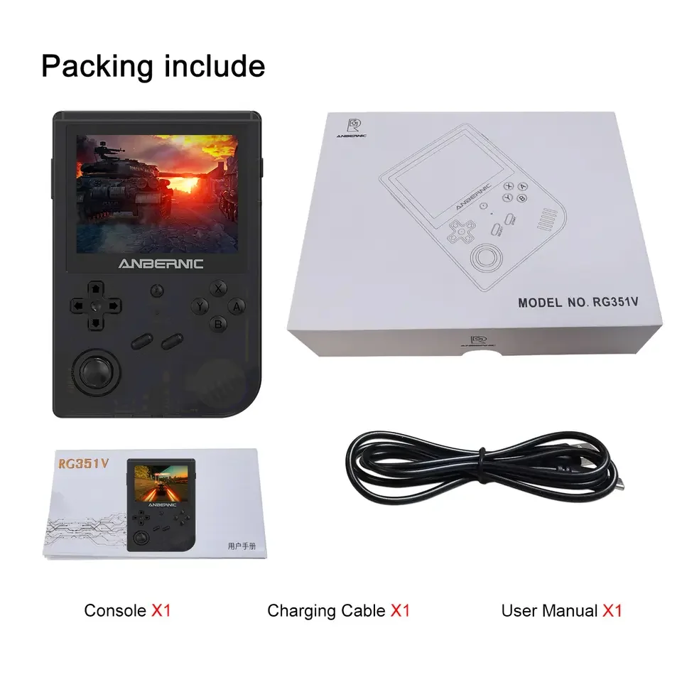 Newest Portable 3.5-inch IPS full viewing angle Portable Game Console RG351V multiple languages Game Players