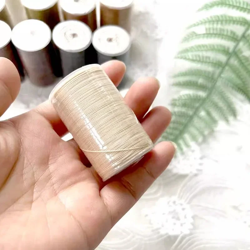 160 m 0.35 mm 왁스 코드 왁스 폴리 에스터 다채로운 왁스 폴리 에스터 스레드 DIY 팔찌 목걸이에 대한 트위스트 바느질 왁스 코드