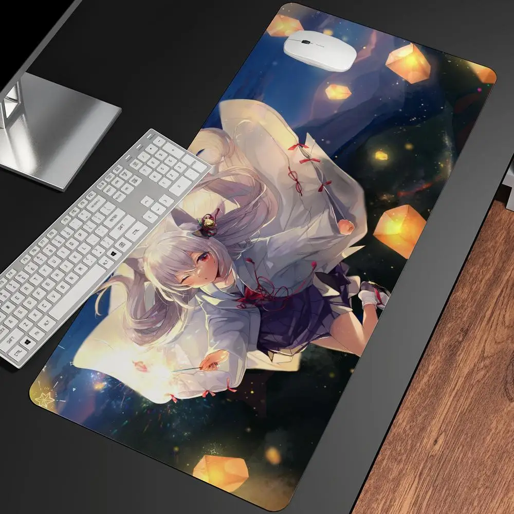 Touhou Project Tōhō Purojekuto Inubashiri MomiziAnime Mousepad Large Gaming Mouse Pad LockEdge Thickened Computer Keyboard