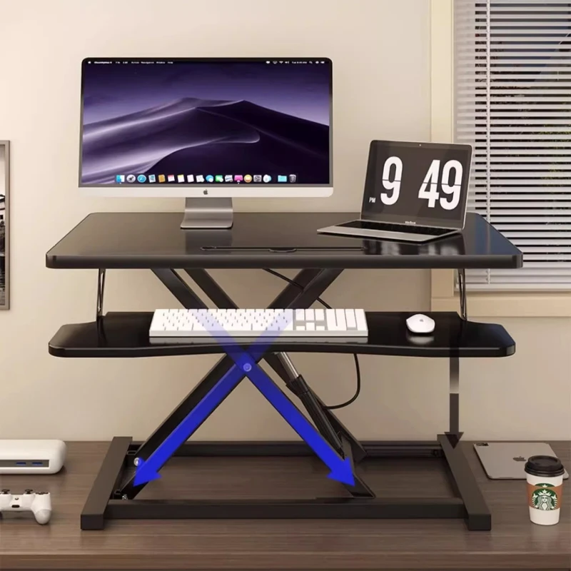 Ergonomic Adjustable Height Multi-Functional Vertical Office Desk Foldable Lifting Sitting Workstation for Computer