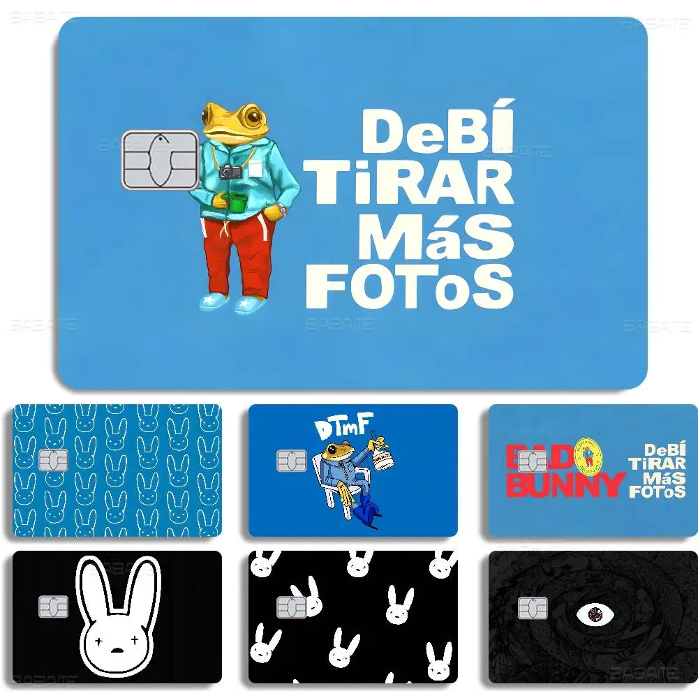 Global Reggaeton Star B-Bad Bunnys Spend or Save Funny Shell On Off Ultra Thin No Fade Sticker Skin Cover for Debit Credit Card