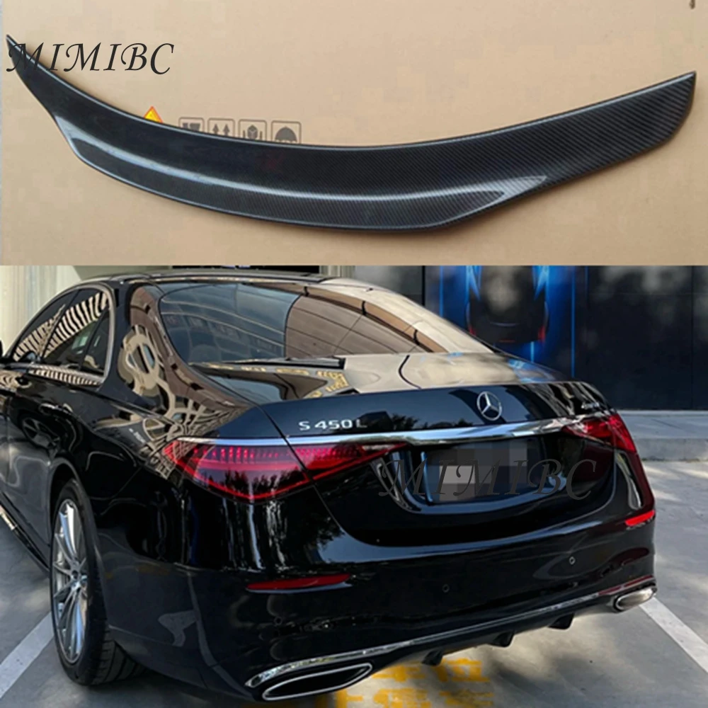 

FOR Mercedes-Benz new S-Class W223 S480 S500 S680 2021+ PSM style car trunk lip carbon fiber spoiler