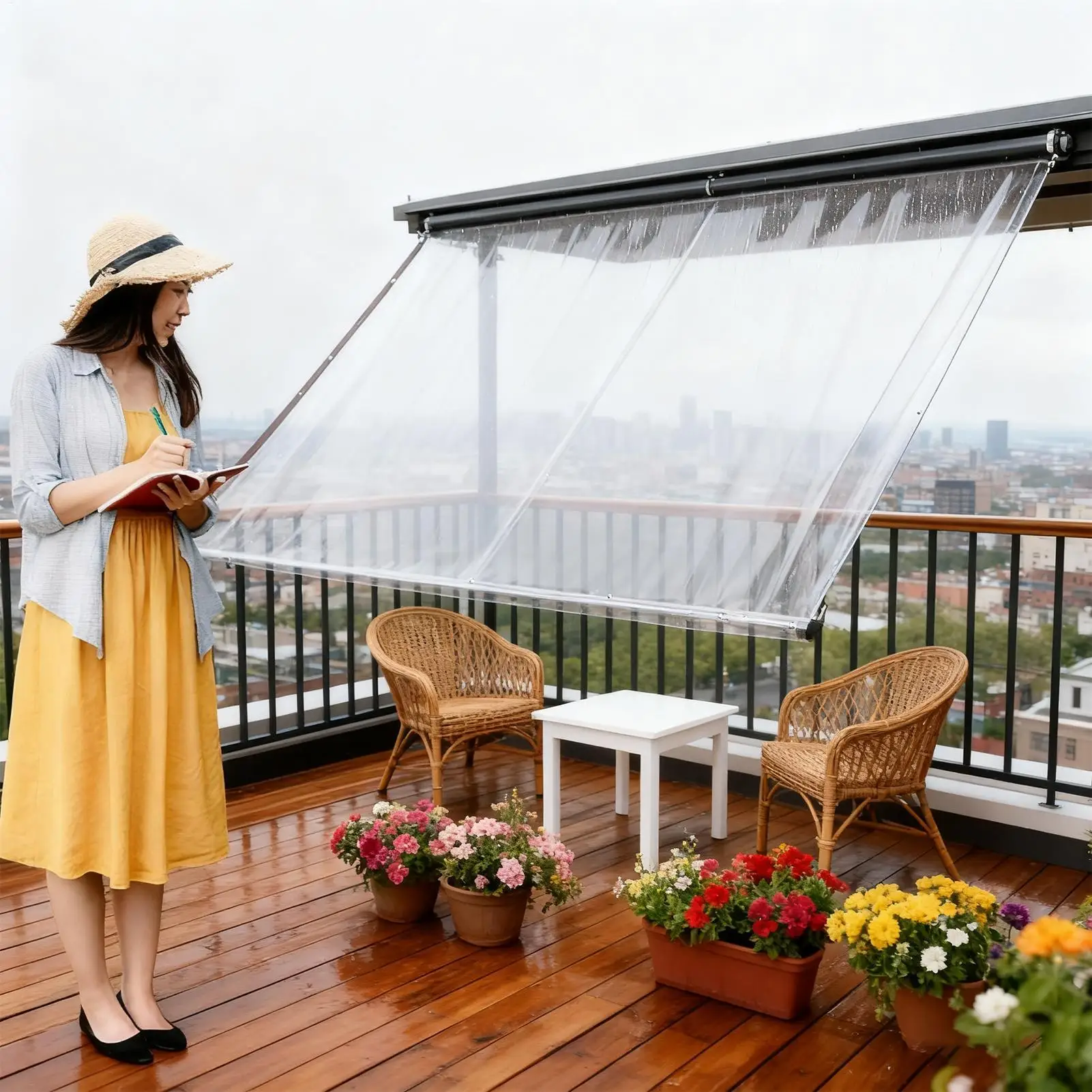 

Брезенты, сверхмощный водонепроницаемый 7x20 футов, прозрачный дождевик для патио, ветрозащитная клетка для растений для улицы, пляжа, пикника, кемпинга, палатки, альпинизма