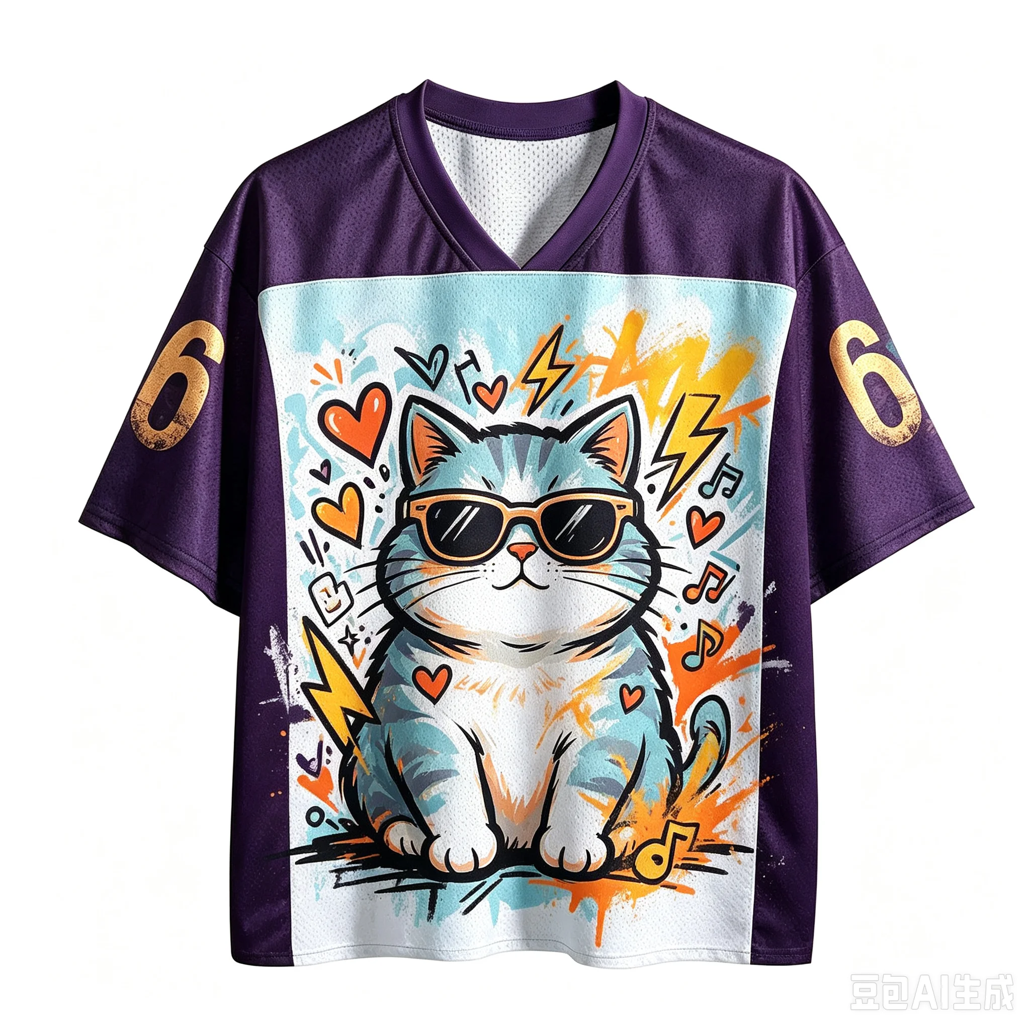 3D-Druck Herren Damen Japanische Glückskatze Maneki Neko Vollprint V-Ausschnitt Jersey T-Shirt Sommer Locker Lässig Streetwear Kurzarm-T-Shirt – Detail 8