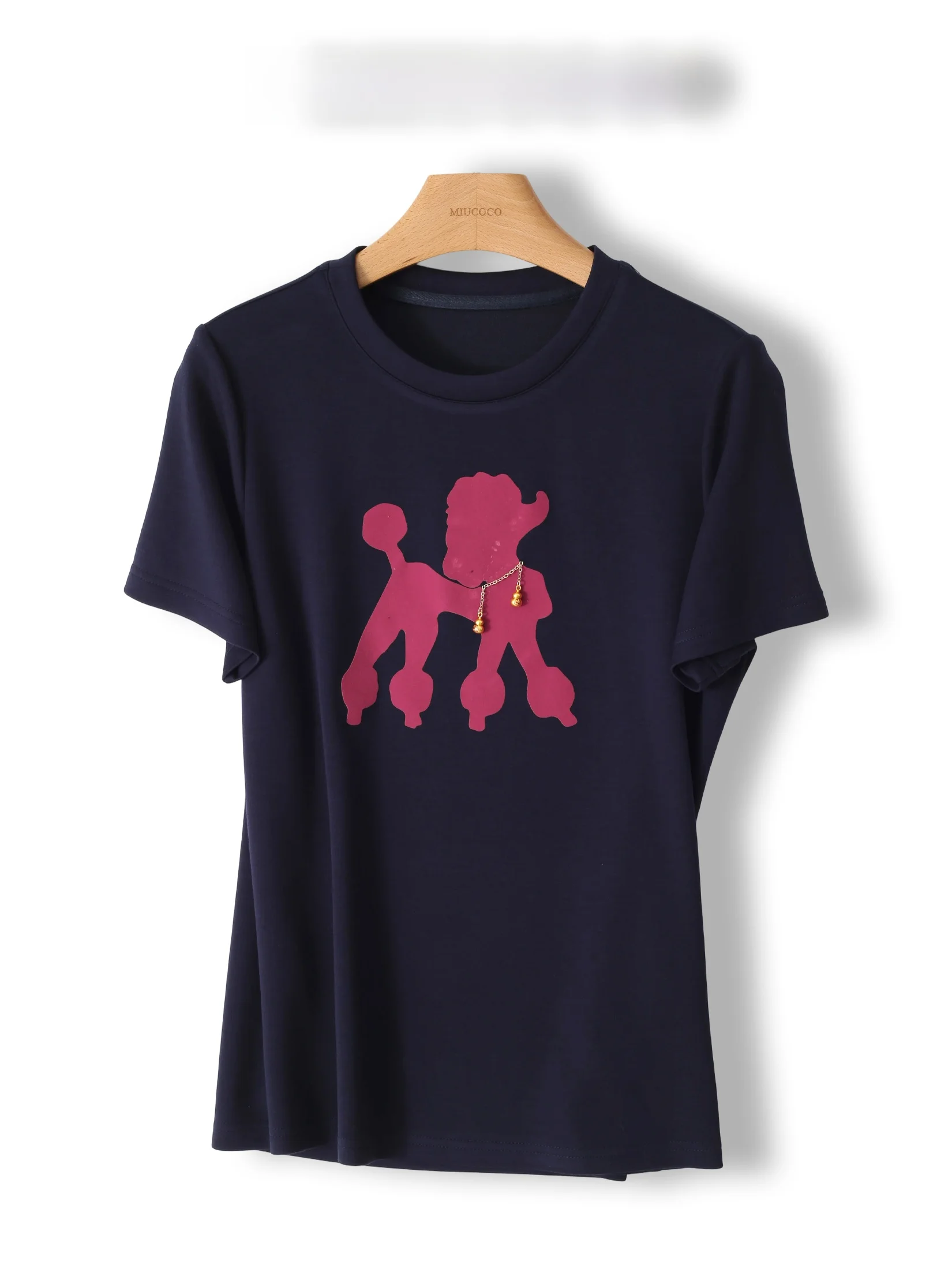 

Slimming Cool Cartoon Print Short Sleeve T-Shirt Fashionable European Summer Wear Breathable Cotton round Neck Top for Women