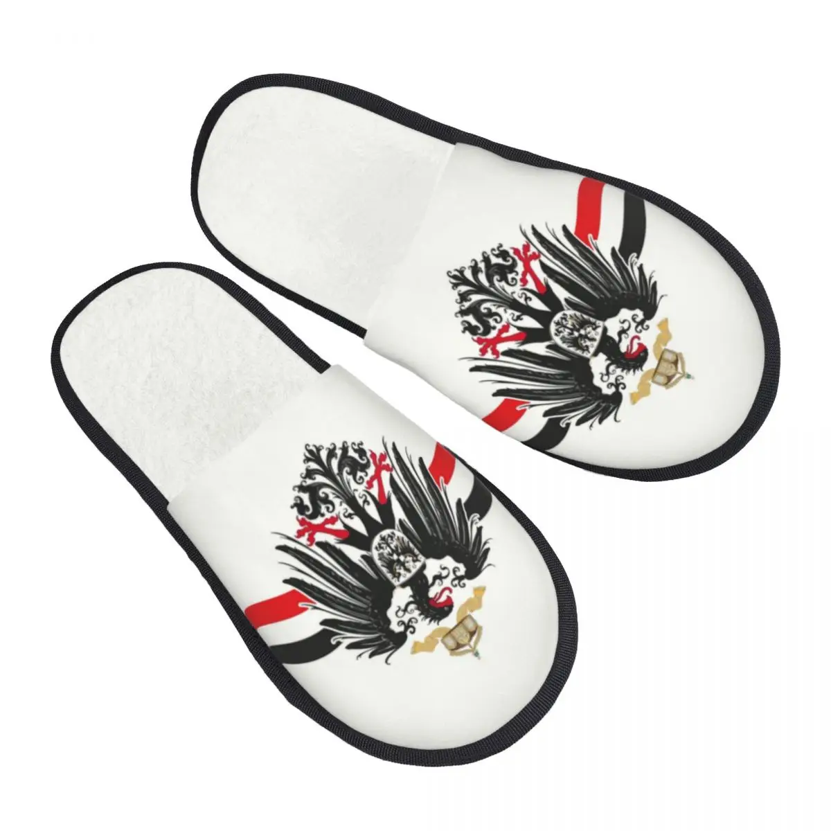 German Empire Flag Comfort Scuff Memory Foam Slippers Women Germany Imperial Eagle Coat of Arms Hotel House Shoes