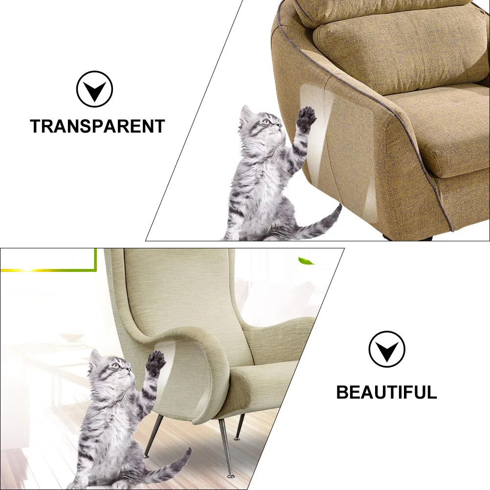 

6 Sheets Indoor Cat Scratch Stickers Covers Pvc Cat-scratch Sofa Couch Protector