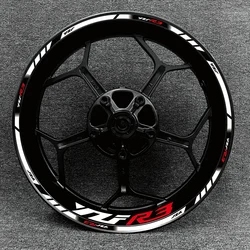 Suitable for locomotive R3 sticker YZFR3 wheel hub sticker steel ring personalized decorative logo reflective sticker