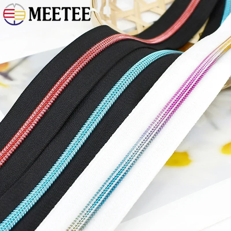 1/2/3/5/10/20M 3# 5# Nylon Zippers Tapes Bag Shoes Sewing Zipper Decorative Coil Zips Garment Decoration Closure Zip Repair Kit