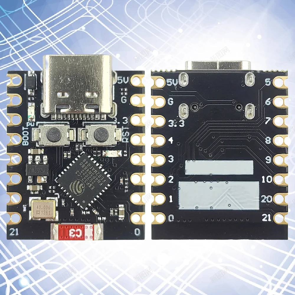 Mini ESP32 C3 Development Board Modules Wifi 4 BT Bluetooth Module RISC-V 32-Bit Single-Core Processor ESP32-C3 16PIN Type-C