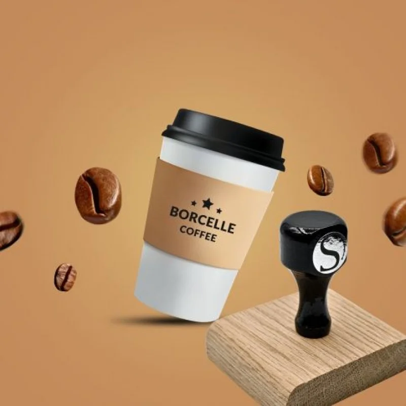 Funda de taza de café de papel para llevar personalizada, producto Biodegradable ecológico, venta al por mayor