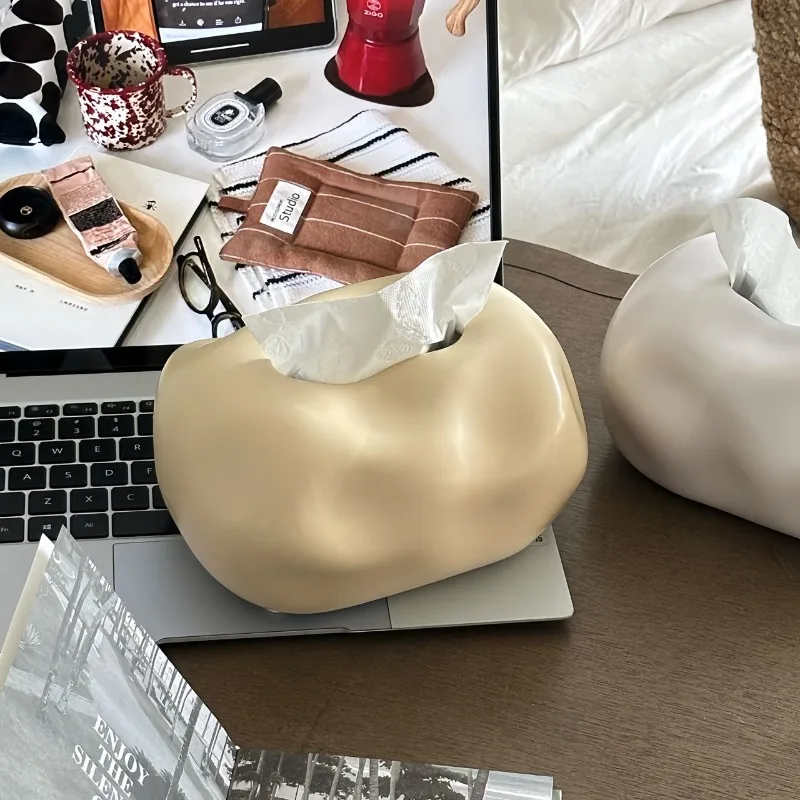 Tissue box Living room light luxury medium and ancient style simple paper box table paper box Ceramic home decoration ornament