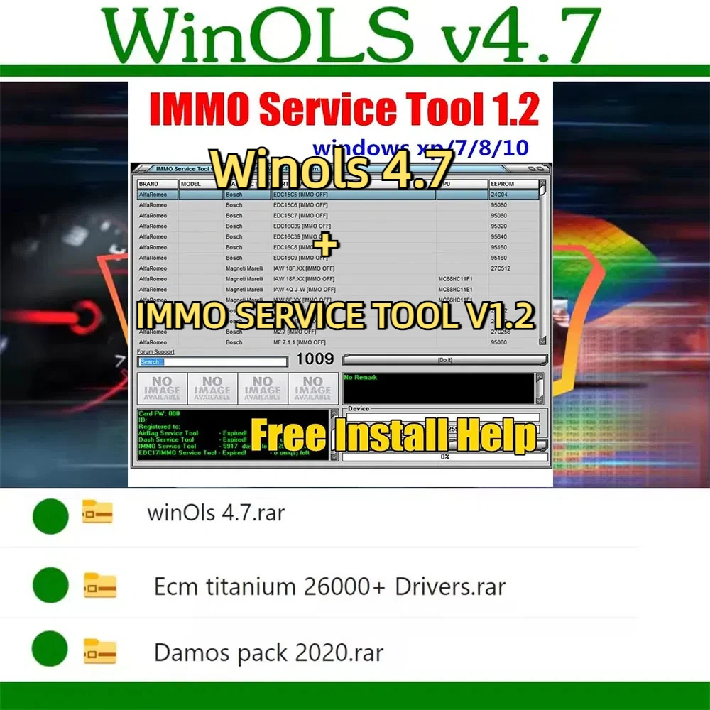 

Winols 4.7 Working on Windows10 7 No +2021 Damos +ECM TITANIUM&2024 Newest EDC IMMO SERVICE TOOL V1.2 Car Repair Software