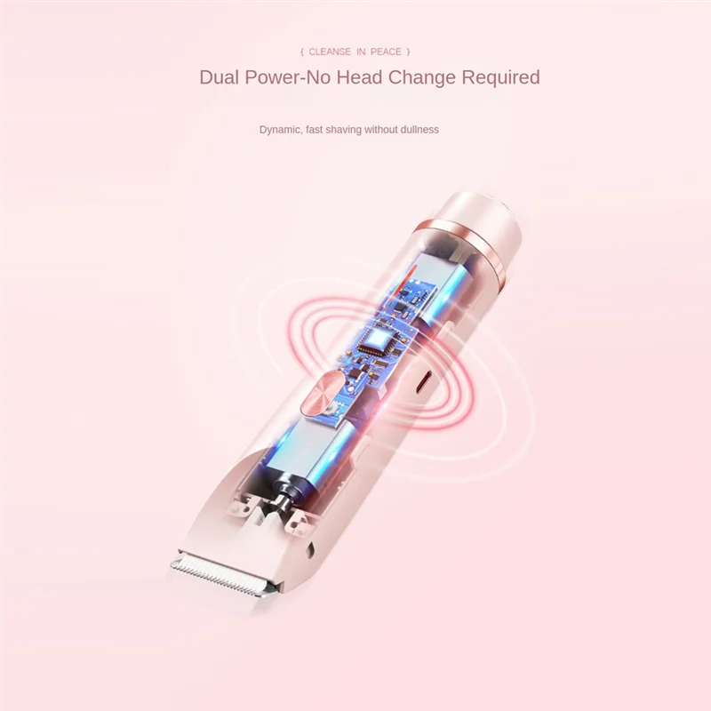 

B90B-бикини-триммер для женщин, электробритва 2-в-1, удаление волос на теле и лице, двойная головка для лобкового лица, подмышек, ног