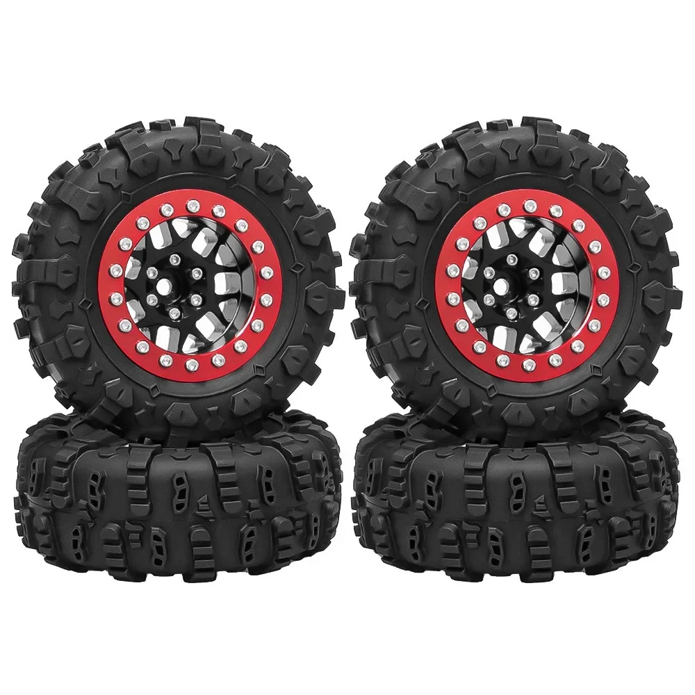 

Aluminum Alloy 1.3 Inch Beadlock Wheel Rim Tire For 1/24 Fms24 Axial Scx24 1/18 Trxs Trx4m Trx4-m Rc Crawler Car Tire