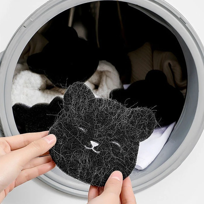 Bear Shape Pet removedor de cabelo, lavandaria bola, máquina de lavar roupa, Lint Catcher, reutilizáveis, roupas, sofá, gato, cão, esponja de limpeza, 2 em 1