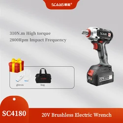 SCANS SC880 20V BRUSHLESS LI-ION CORDLESS IMPACT WRENCH