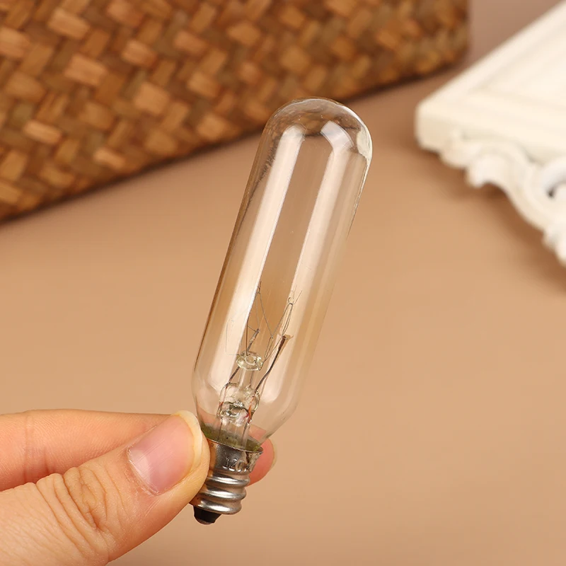 โคมไฟเกลือหลอดไฟ T6 110V 120V15W E12 สกรูหลอดไฟโคมไฟทังสเตนแก้วหลอดไฟตกแต่งสําหรับช่วงตู้เย็นโคมไฟ