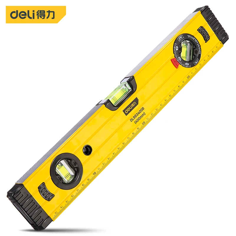 Deli tool 1 Pcs 400/600mm Adjustable Level Measuring Instruments Three-in-one Function Plasterer Portable Hand Tools Level Ruler