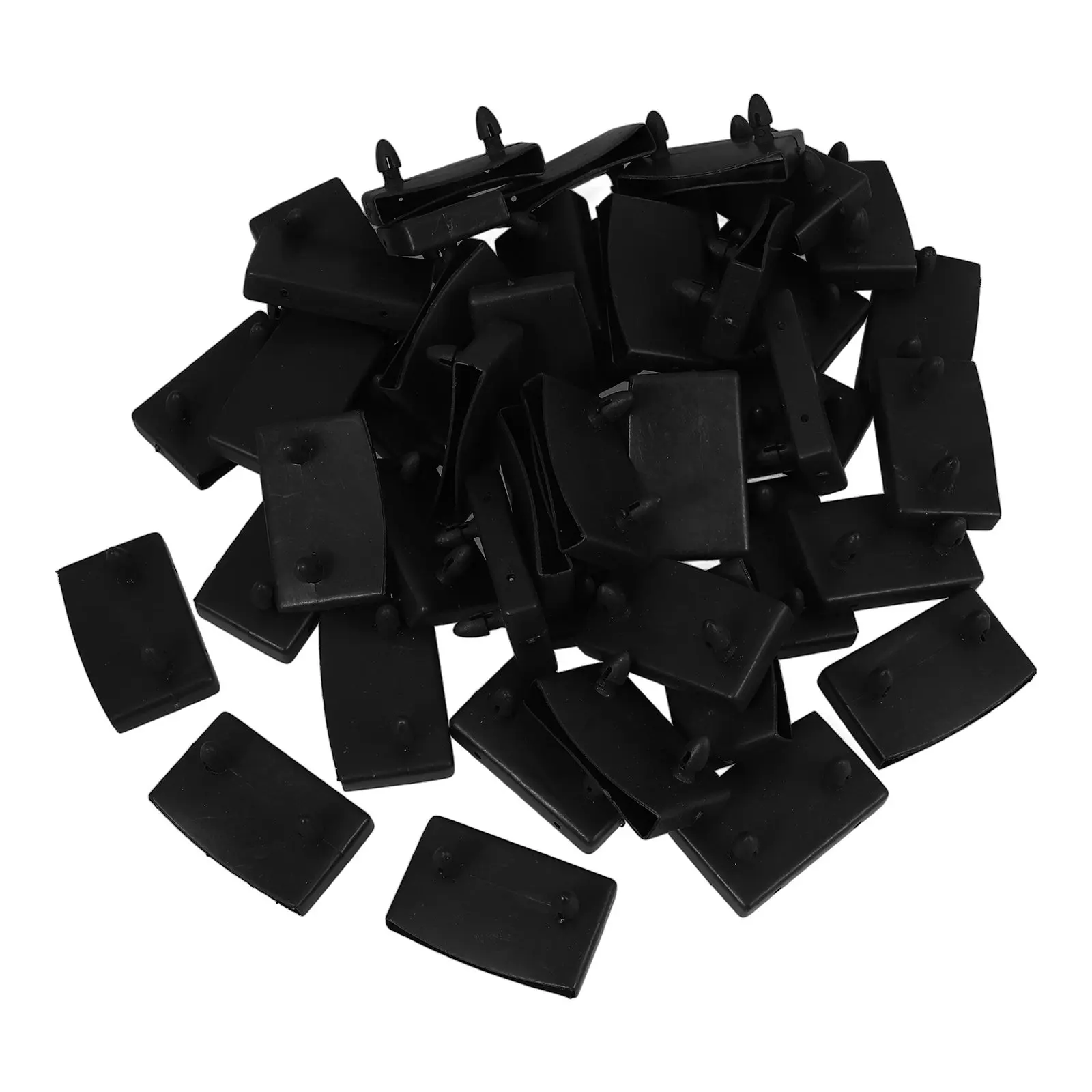 

50 Pcs Bed Frame Center Support Slat Holder Cover Replacement Connectors Black Brackets Connecting Rod