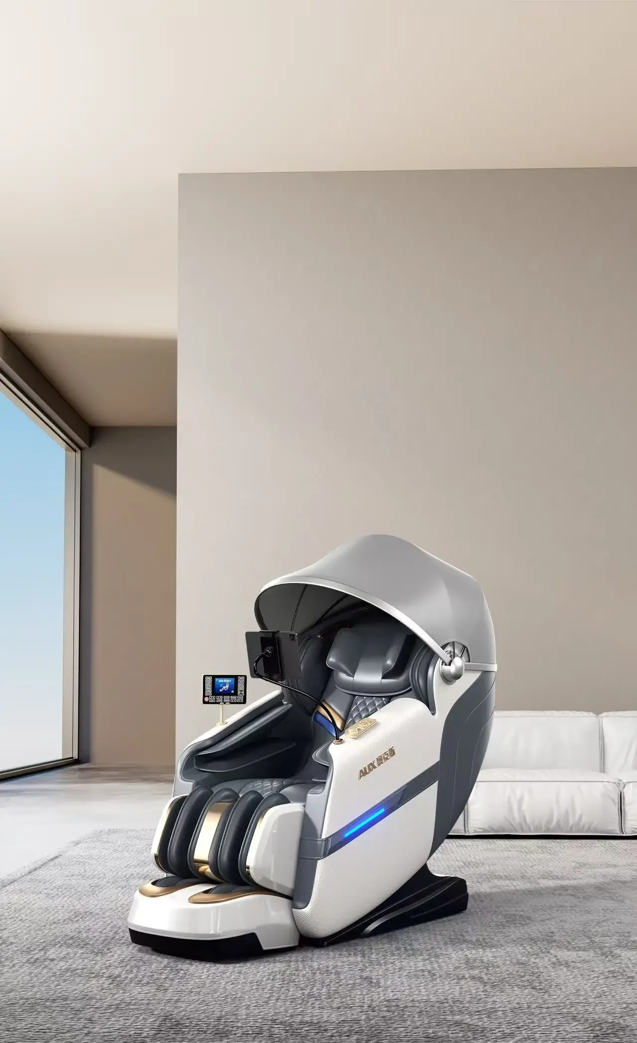 Luxury 3D Massage Chair with Thai Stretching, Calf Roller Massage, Air Ion Purification & One-Touch Elderly Mode
