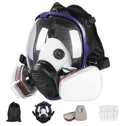 Chemical mask 6800 15/17 in 1 gas mask dust respirator paint insecticide spray silicone full face filter for laboratory welding