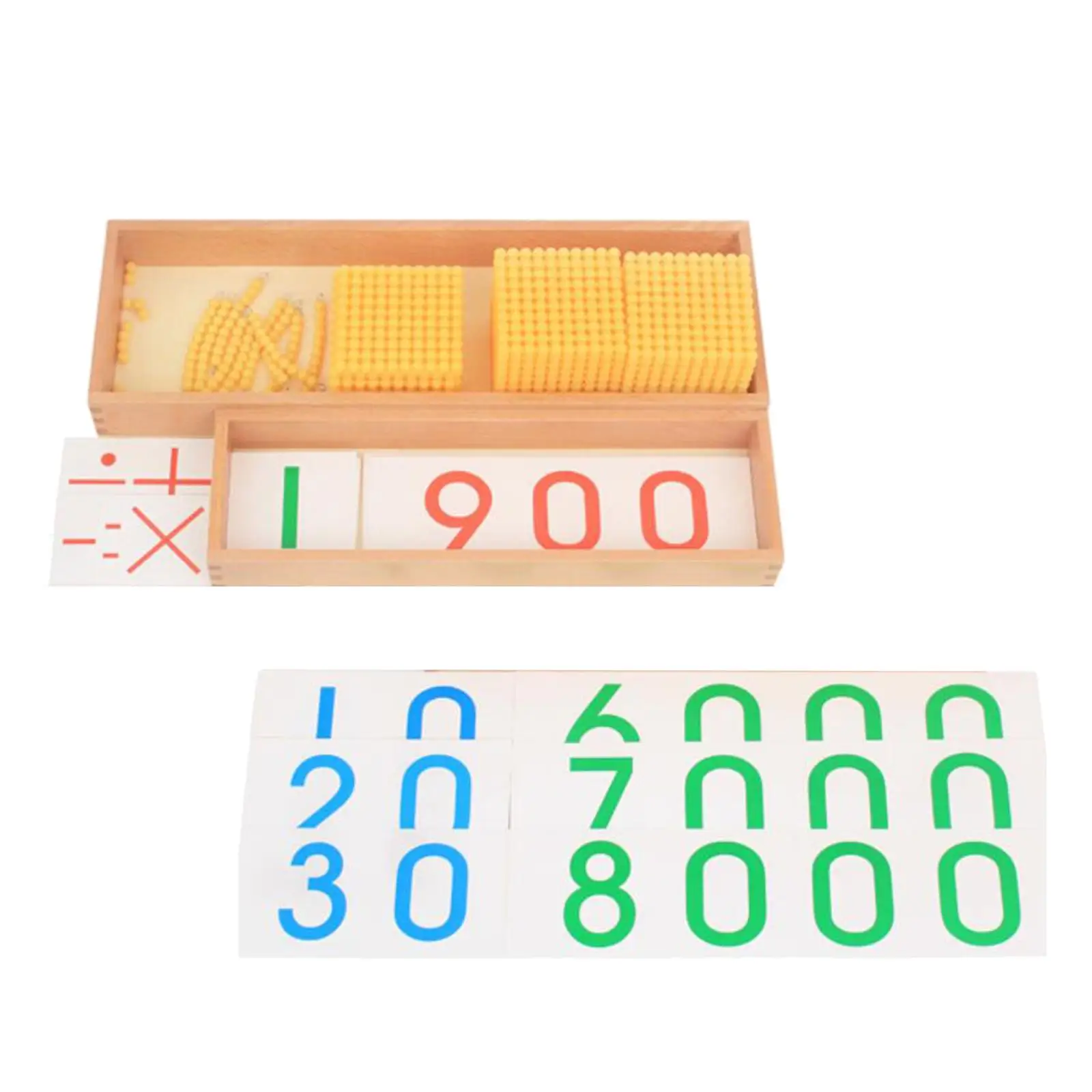 Matemática manipuladores Montessori Brinquedos, Bead Material Set para crianças