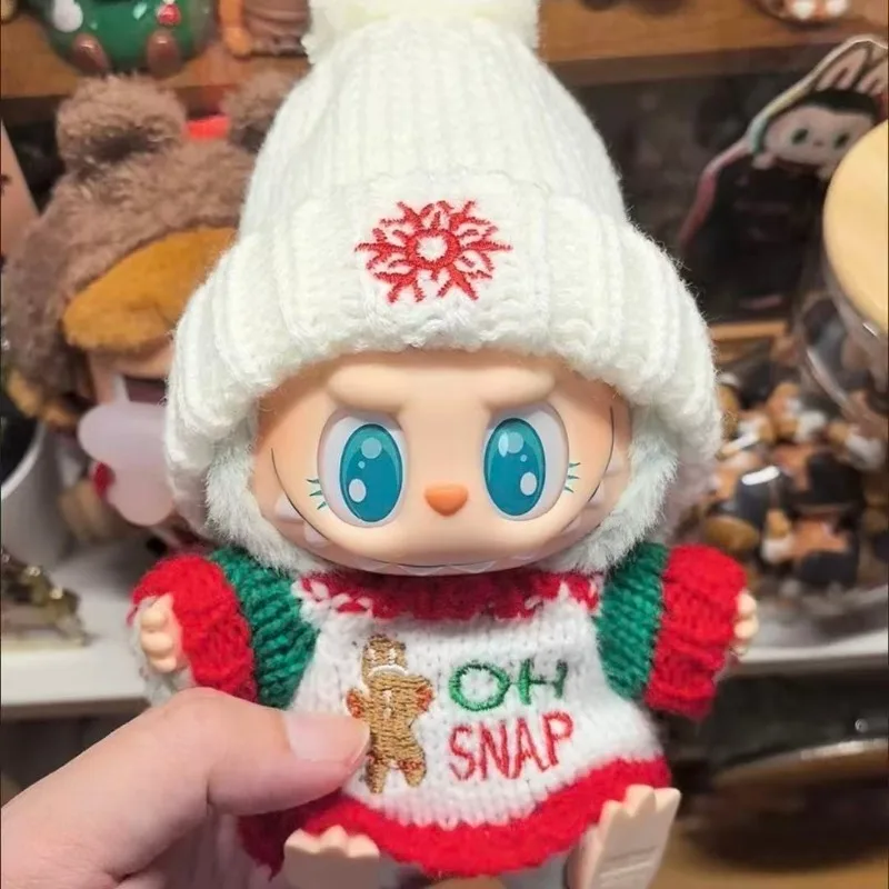 Boîte aveugle de vêtements Labubu mignons, accessoires de poupée en peluche universels assis sur pied, vêtements de styliste Labubu, ensemble de costumes de citrouille