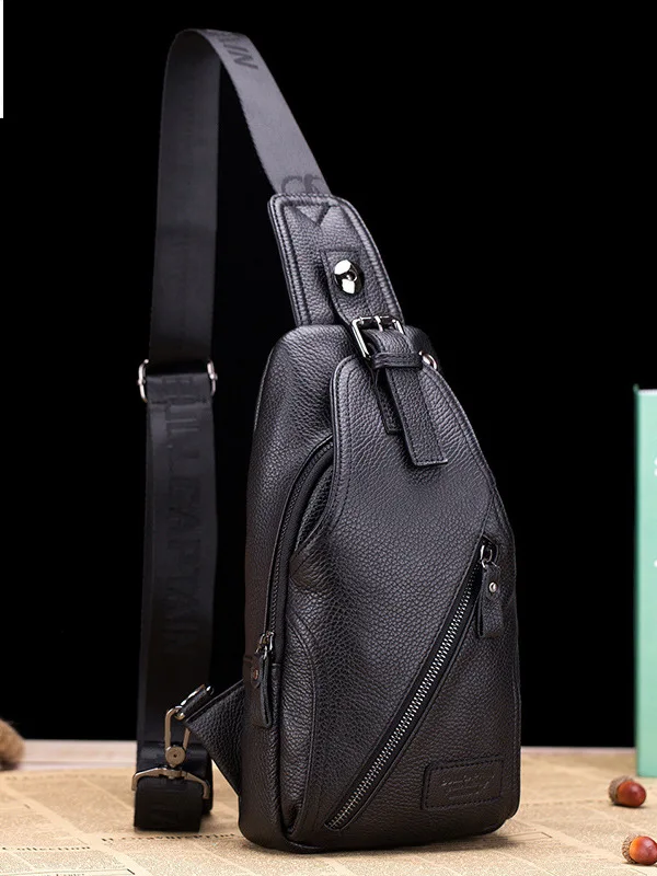 bullcaptain-genuine-top-layer-cowhide-leather-men's-single-shoulder-slant-cross-casual-chest-bag-leather-fashion-trend